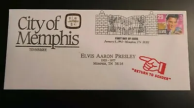 ELVIS PRESLEY Collectible Lot Stamp / Unique 1st Day PM Memphis R2S & 83 Sticker • $2