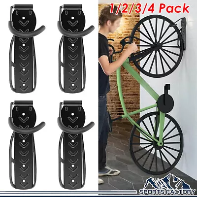 1-4Pack Bike Rack Bicycle Wall Mount Hanger Hooks Indoor Vertical Storage Garage • $24.99