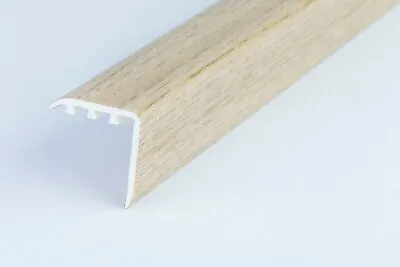 UPVC WOOD EFFECT STAIR EDGE NOSING -TRIM- EDGING NOSING 900mm X 25mm X 25mm • £6.49