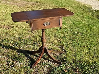 Antique FERGUSON Bros Mfg Co. “No. 7891” Drop Leaf Table With Kotton Klenser • $799.99