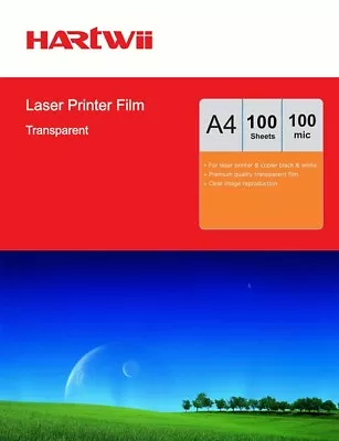 $33.99 • Buy 100 Sheets Transparency OHP Film Acetate Clear A4 For Laser & Copier Hartwii AU