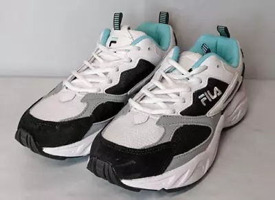 Fila Women's Envizion Sneaker Shoe (white/black/mint Us 6 Reg) Nwob • $23.05