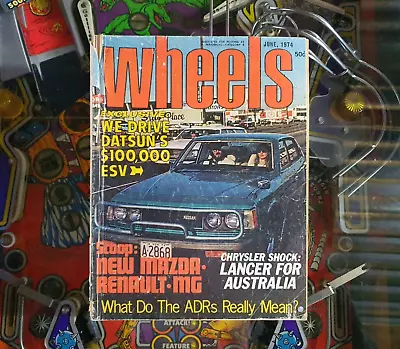 Wheels Magazine - Australian Car Mag - June 1974 - Datsun Mazda Renault Cover • $13.40