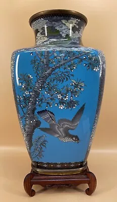 Japanese Meiji Silver Wire & Wireless  Cloisonné Vase  • $6199