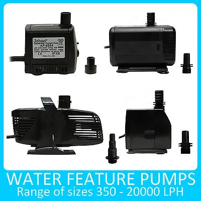 Water Pump Submersible For Water Feature Fountain Pond Pool Mains Powered • £39.98