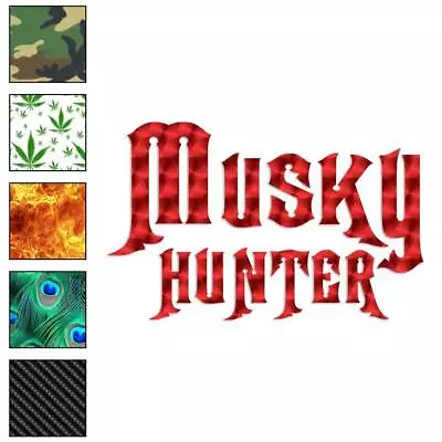 Musky Hunter Fishing Vinyl Decal Sticker 40 Patterns & 3 Sizes #470 • $4.95