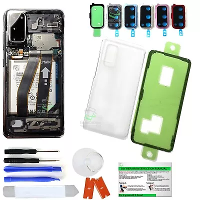 Clear Transparent Back Glass Replacement +IP68 Tape For Samsung Galaxy S23U ~ S8 • $16.97