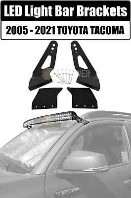 LED Light Bar Mounting Brackets 52  Curved Light Bar For 2005-2021 Toyota Tacoma • $20.95