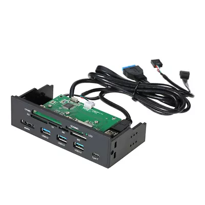 5.25  Internal Card Reader Media Dashboard PC Front Panel Type-C USB3.1 3.0 Z8P4 • £28.89