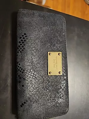 Michael Kors Snakeskin Black Wallet Clean  • $16.99