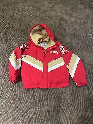 VTG Men Medium NFL Pro Line Starter San Francisco 49ers Full Zip Football Jacket • $135