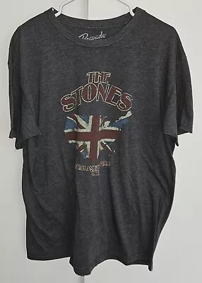 The Rolling Stones Men's Shirt XL Gray Union Jack North American Tour 1981 • $7.99