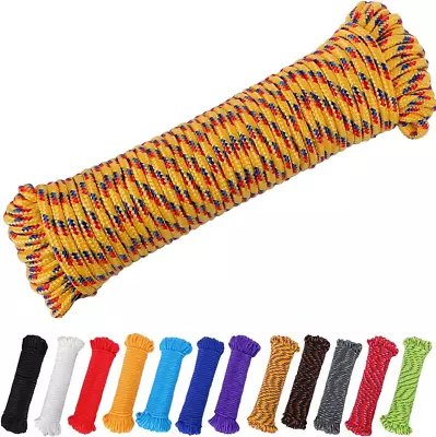 90 Ft 1/4 Inch (7mm) Nylon Poly Rope Flag Pole Polypropylene Clothes • $13.99