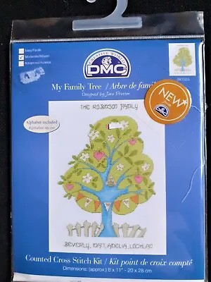 DMC Counted Cross Stitch Kit My Family Tree 8 X 11   20 X 28cm   • £11.99