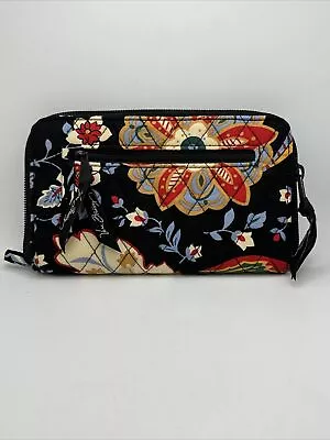 Vera Bradley  Symphony In Hue  Hidden Wristlet Wallet Black Floral • $15.99