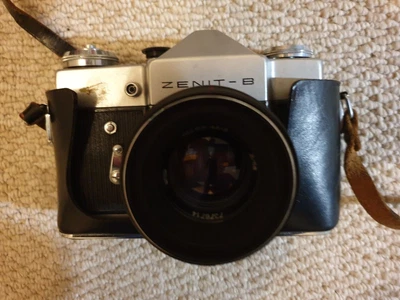 £3.20 • Buy Vintage Zenit B SLR 35mm Film Camera, Helios 44-2 Lens, With Case