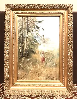 Antique Vintage 19C Russian Pichugin Z. Пичугин Oil/Canvas Landscape Painting • $6000