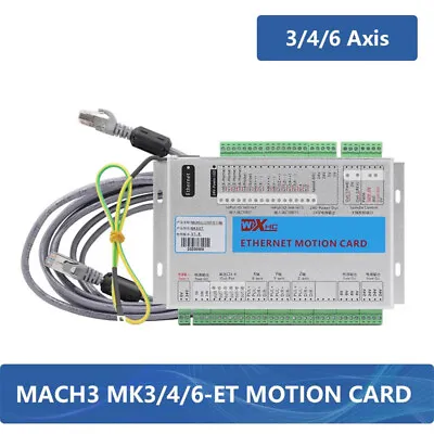 Ethernet 3/4/6 Axis MACH3 CNC Motion Control Card Frequency Controller Breakout  • $279.99