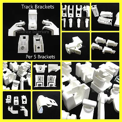 £25.92 • Buy Curtain Track Brackets - SOLD PER 5 - Rail Support Fixing Fittings - All Types