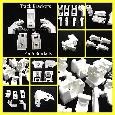 Curtain Track Brackets - SOLD PER 5 - Rail Support Fixing Fittings - All Types • £5.22