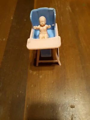 Vintage Dollhouse Plastic High Chair Hong Kong British Empire 4” Tall BEST Doll • $8.99