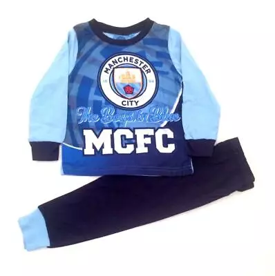 Boys Pyjamas Pjs  MANCHESTER CITY Football Club - Ages  3 - 12 Yrs - Man City • £7.45