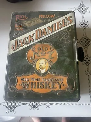 Vintage Jack Daniels Old No 7 Tennessee Whiskey Tin Box Container Metal 1978 • $12.99