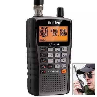 Uniden BC125AT Handheld Police Scanner Portable NASCAR Racing Fire EMS VHF UHF • $135.99