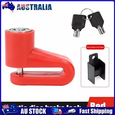 AU Electric Scooter Disc Brake Lock Anti Theft With Lock Frame For M365 (Red) • $8.79