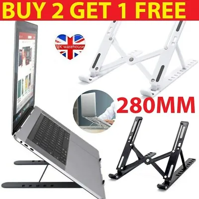 Adjustable Laptop Stand Folding Portable Tablet Desktop Holder Office Support UK • £3.99
