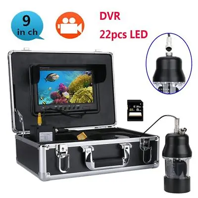 9  Underwater Fishing Video Camera Fish Finder Rotating Camera DVR Recorder 8G • $469