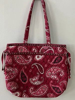 Vera Bradley RETIRED PATTERN Medium Tote Mesa Red Paisley Shoulder Bag. • $28.99