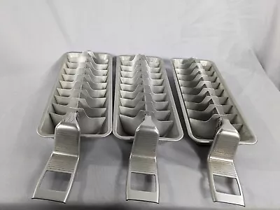 Lot Of 3 Vintage RCA Whirlpool Aluminum Ice Cube Trays With Lever Handles • $17.50