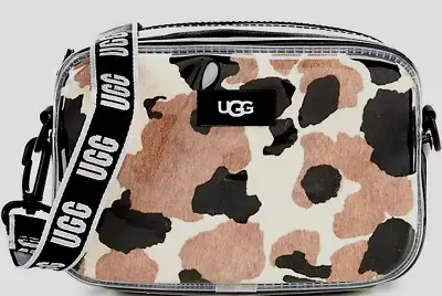 New Womens Ugg Janey Ii Clear Calf Hair Crossbody Belt Bag Clutch 1125650 • $49.95