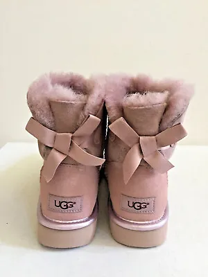 Ugg Classic Mini Bailey Bow Ii Metallic Dusk Boot Us 10 / Eu 41 / Uk 8.5 Nib • $145