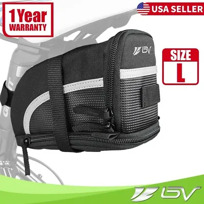 BV Mountain Bike Saddle Bag Expandable Under Seat Nylon Bag Water-Resistant 1.5L • $17.99