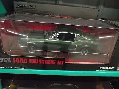 Greenlight 1/18 1968 Ford Mustang GT Green NIB • $69.99