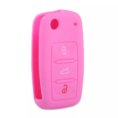 $6.21 • Buy Silicone 3 Buttons Key Cover Case Shell Fit For Skoda Fabia VW Passat Golf Yd