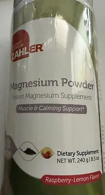 Zahler Magnesium Powder - Raspberry-Lemon Flavor - 8.5 Oz - Exp 02/2025 • $12.95