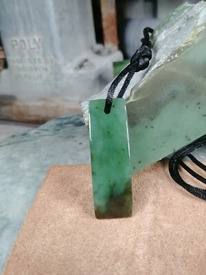 $130 • Buy Siberian Jade Pendant Bead X From Rough Nephrite Jade Slab Jade Pendant