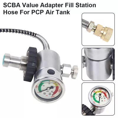 4500 PSI Valve Adapter Fill Station Hose For PCP Air Tank SCBA SCUBA Cylinder • $36