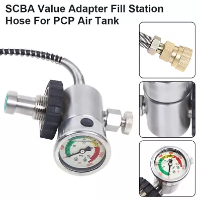 4500PSI Valve Adapter Fill Station Hose For PCP Air Tank SCBA SCUBA Cylinder  • $36