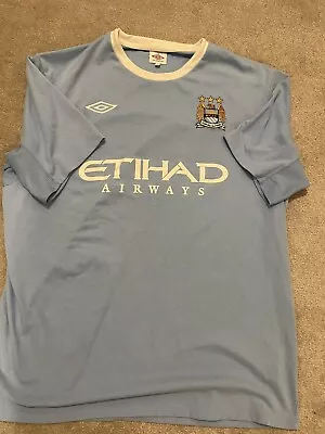 Manchester City Retro Home Shirt Umbro Size 48 • £30