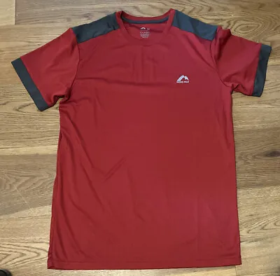 More Mile Mens Action Running Top Red Short Sleeve T-Shirt Gym Workout Size M • £5