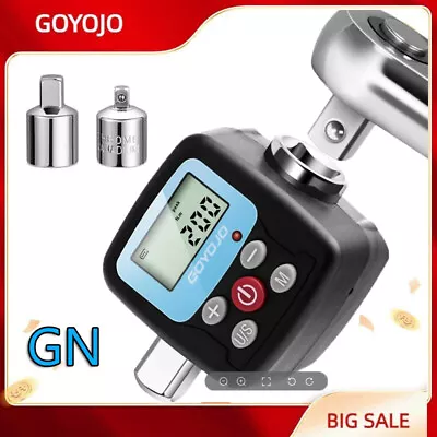 20-340N.m Digital Torque Wrench 1/2' 1/4' Adapter Electronic Torque LCD Display • $47.14