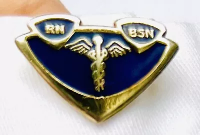 VTG RN Registered Nurse Lapel Pin Medical Emblem Graduation Caduceus • $3.99