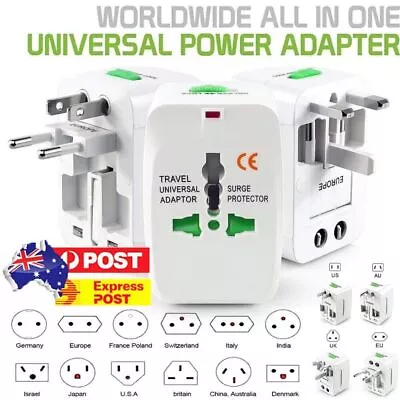 International Universal Travel Power Adapter Convertor Plug Power US/UK/AU/EU AU • $9.88