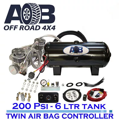 486 220 50 12V Double Ended Air Compressor Full System 6L Tank Manifold  Dual... • $801