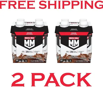 Muscle Milk Genuine Protein Shake Chocolate 11 Fl Oz Carton 8 CT Free Shippin • $16.20