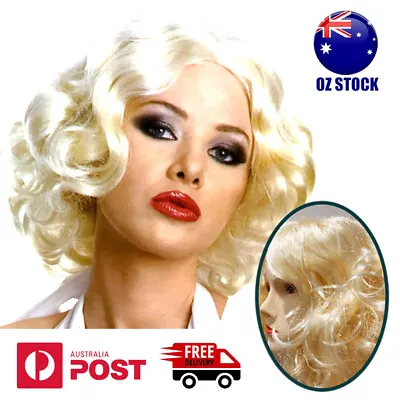  Marilyn Monroe Wig Blonde Curly Short Wavy Hollywood Party Cosplay Wigs Women's • $16.99